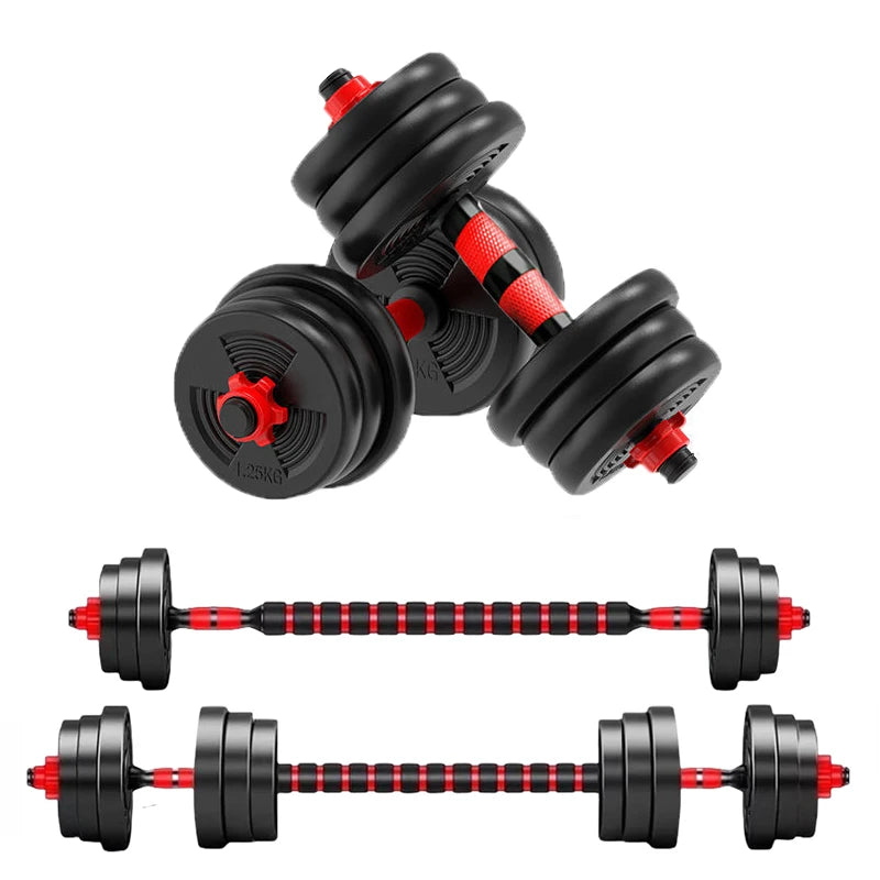Adjustable Dumbbell and Barbell Set With Anti Slip Grip
