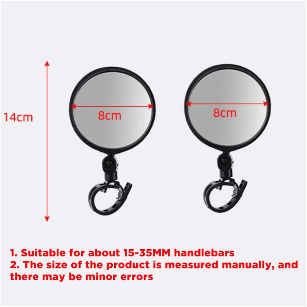 Bicycle Mirror Rearview Adjustable Wide Angle Handlebar