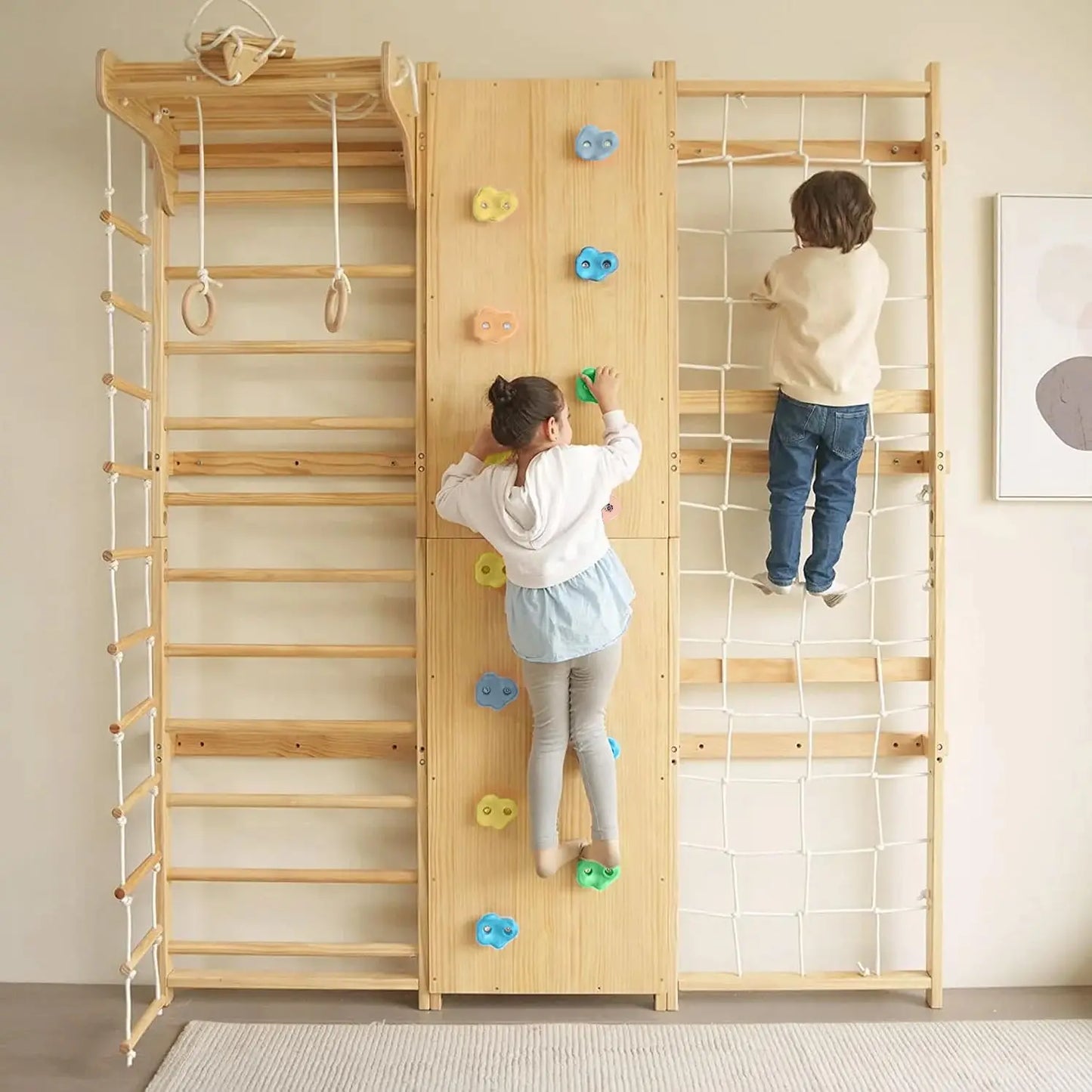 9-In-1 Swedish Ladder Wall Gym Set For Full Body Workout
