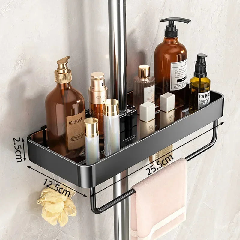 Dawndesslo Shower Head Holder Wall Mount Storage Shelf