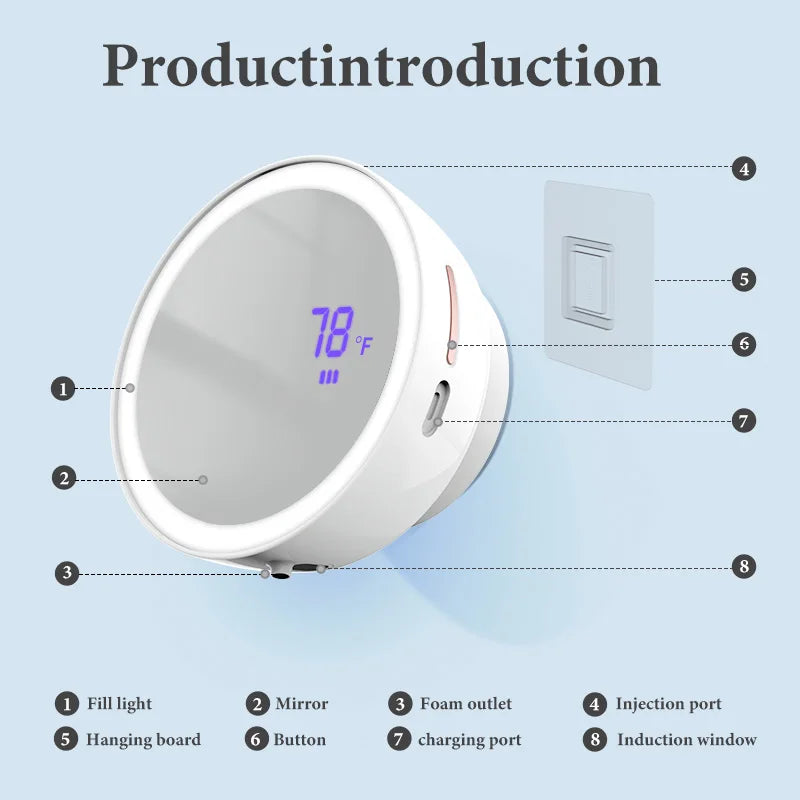 Hign-concerned Automatic Touchless Foaming Soap Dispenser 280ml USB Rechargeable 3 Level Adjustable Foam