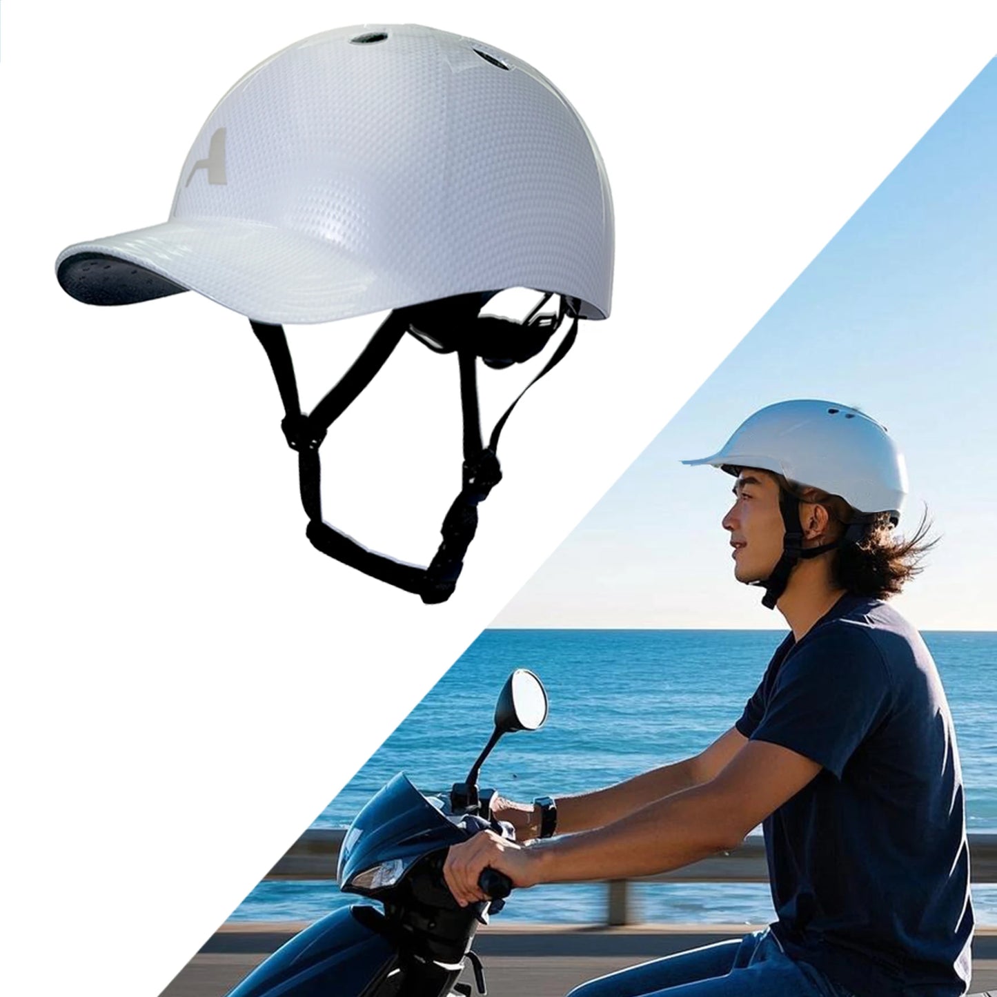 ARTOROO Adult Ebike Helmet With Visor Ultra Light Cap Style