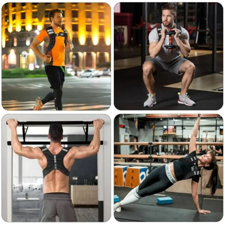 LISM Adjustable Weighted Vest With Reflective Stripe For Training