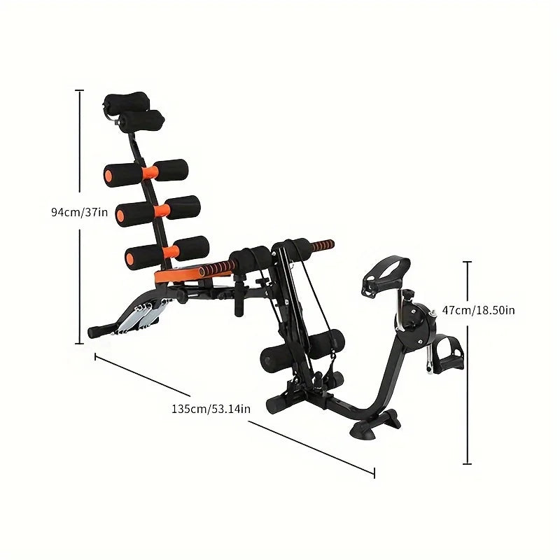 KBQ Foldable Abdominal Exercise Bench Adjustable Sit-Up Machine Core Trainer