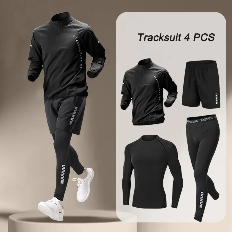Unisex Quick Dry Outdoor Running Jacket Set For Fitness Wear