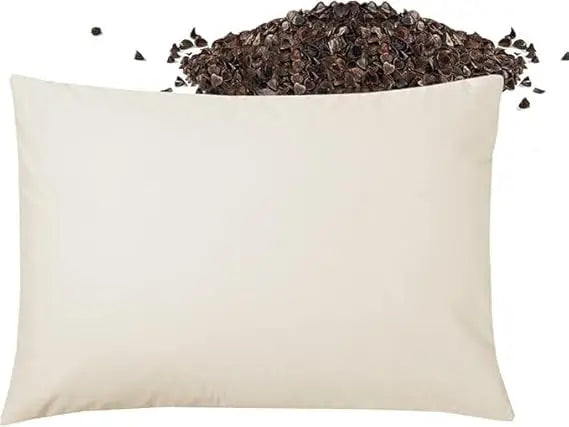 Buckwheat Pillow Adjustable Height Organic Cotton Shell