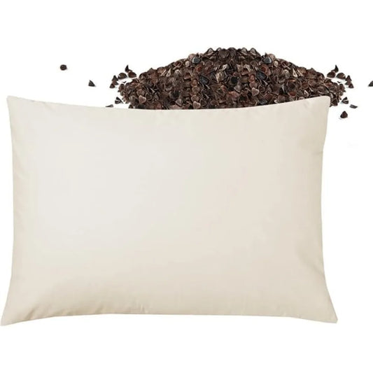 Buckwheat Pillow Adjustable Height Organic Cotton Shell