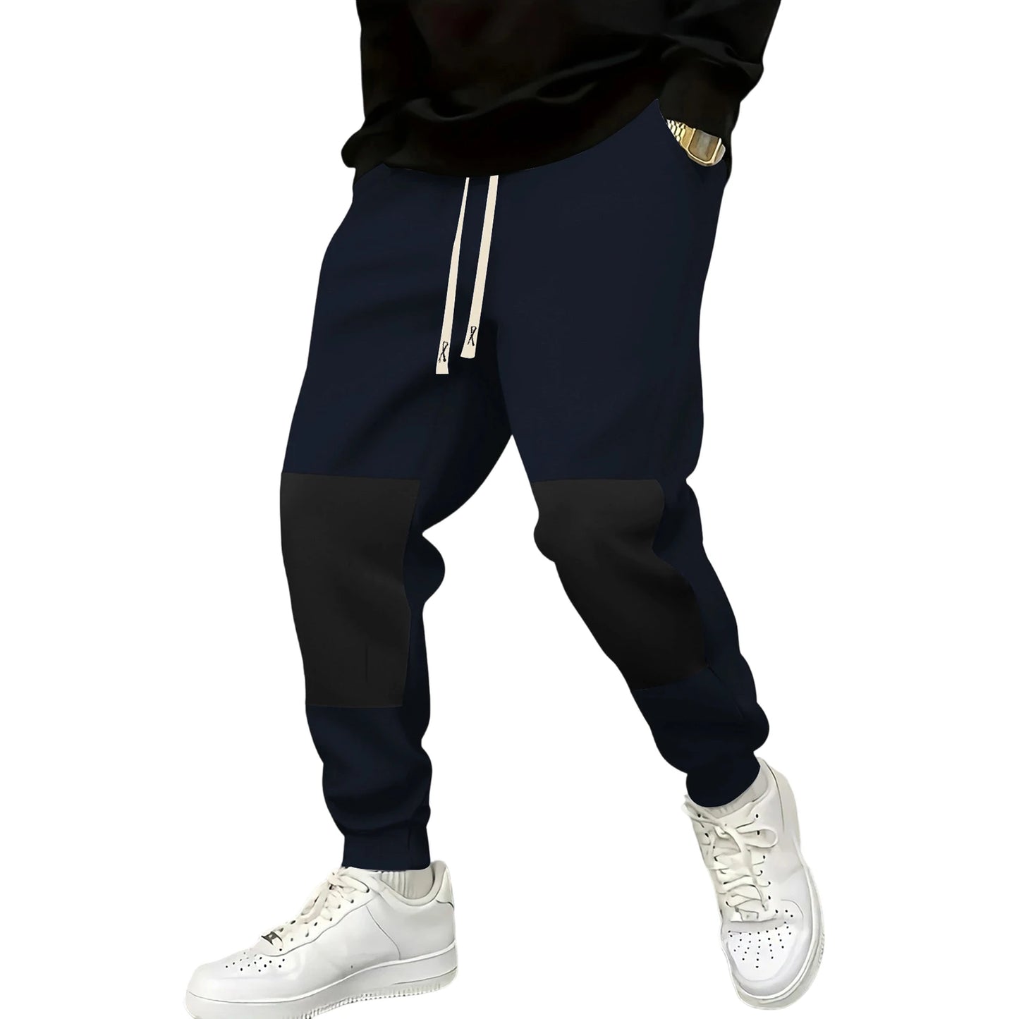 Men s  Fit Drawstring Jogger Pants with Side Pockets and Contrast Color Detailing for Comfort and Style