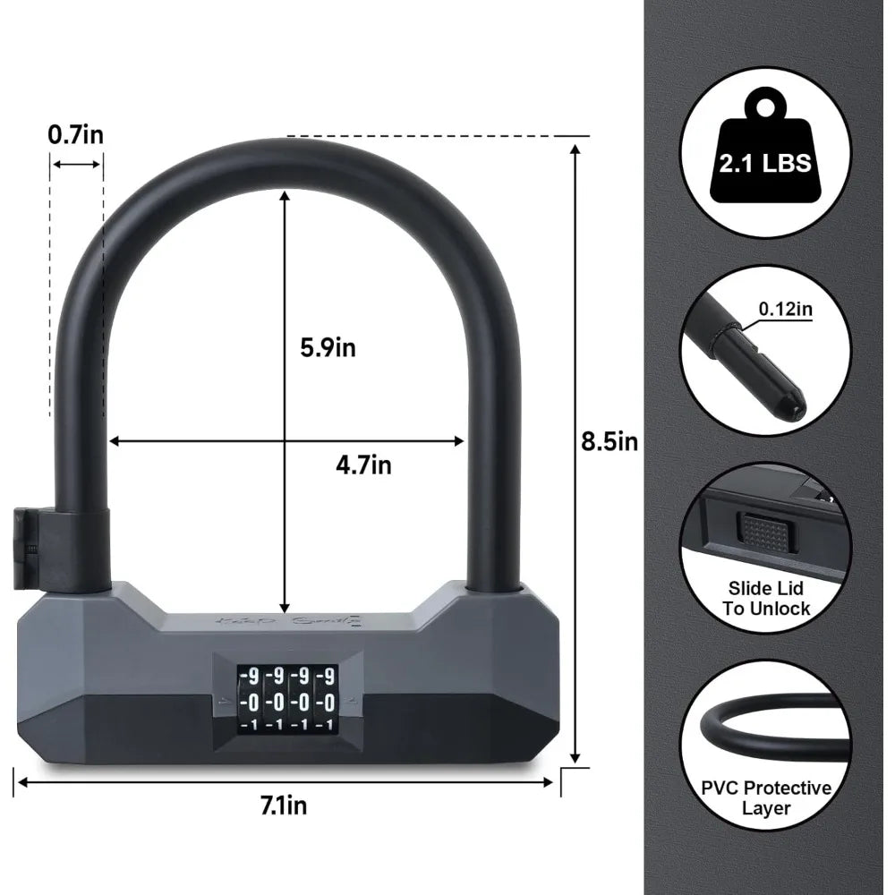Hign Concerned Chemical Bike Lock U Lock Four Digit