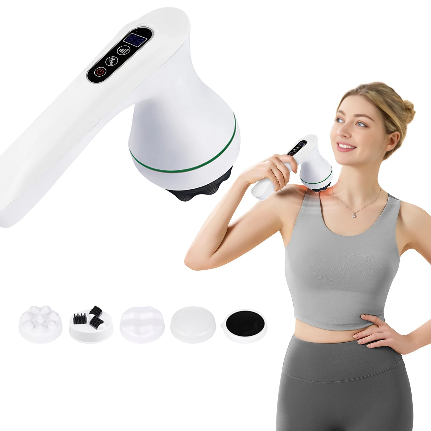 Handheld Cellulite Massager Rechargeable Cordless Portable