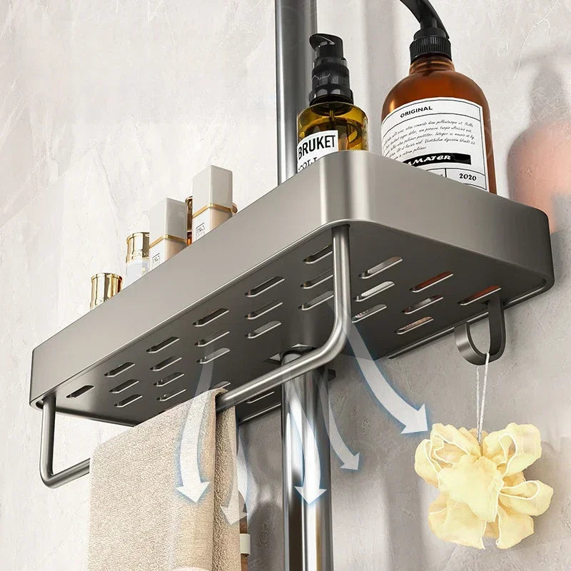 Dawndesslo Shower Head Holder Wall Mount Storage Shelf