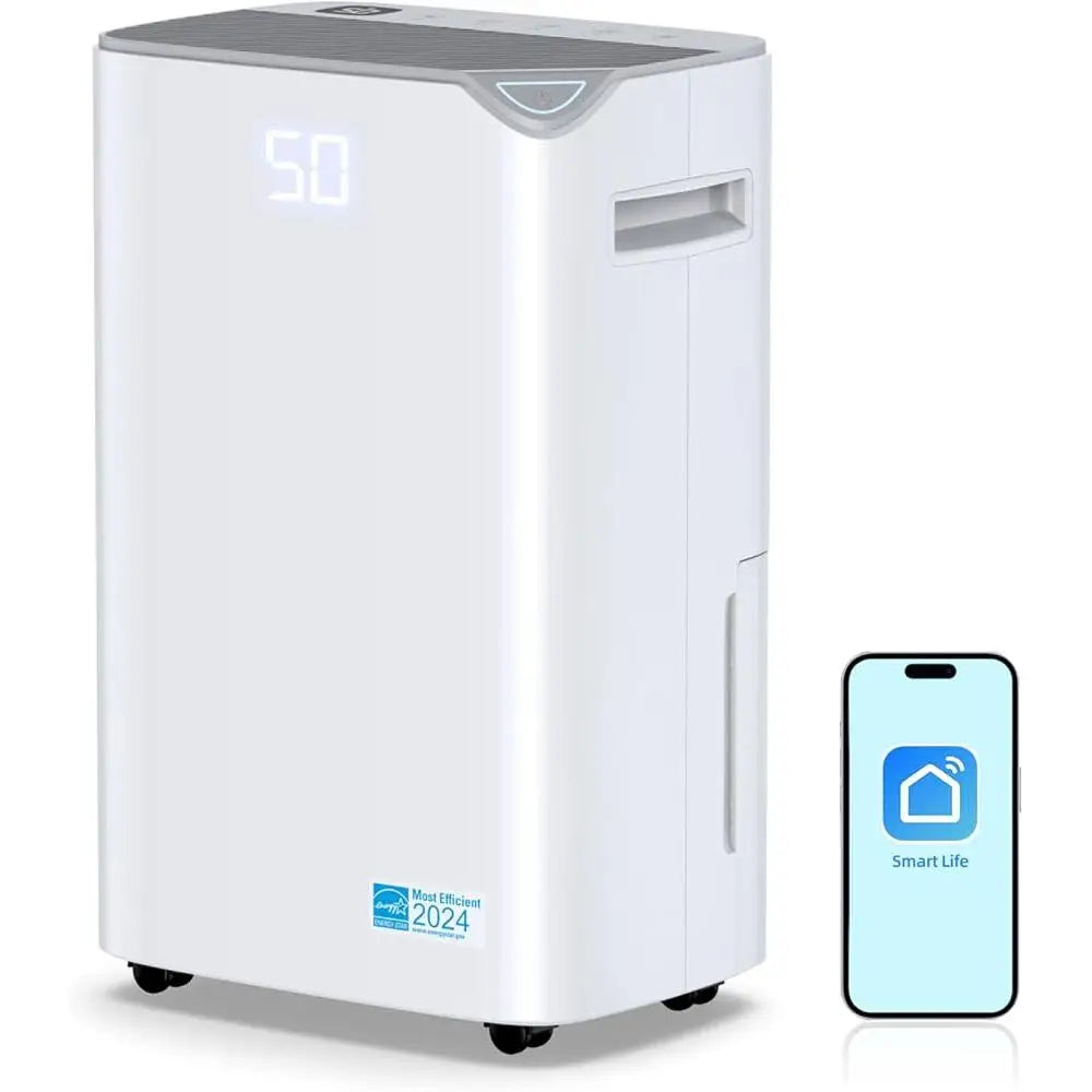 XMSJ Energy Star 50 Pint Dehumidifier With IndustrialStrength MonitoringCapabilities WiFi