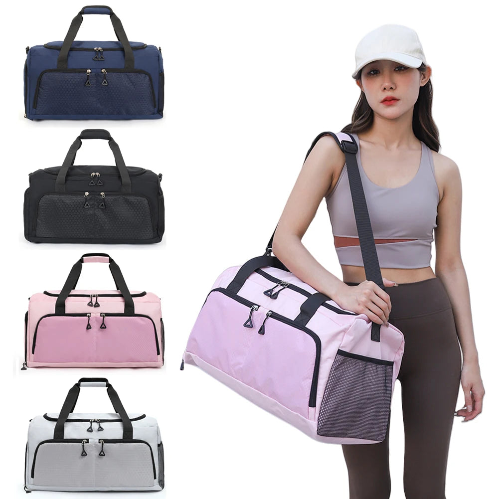 Travel Duffle Bag with Shoe Compartment and Wet Pocket Gym Bag Carry On Weekender Bag for Women and Men for Travel Workout Sport