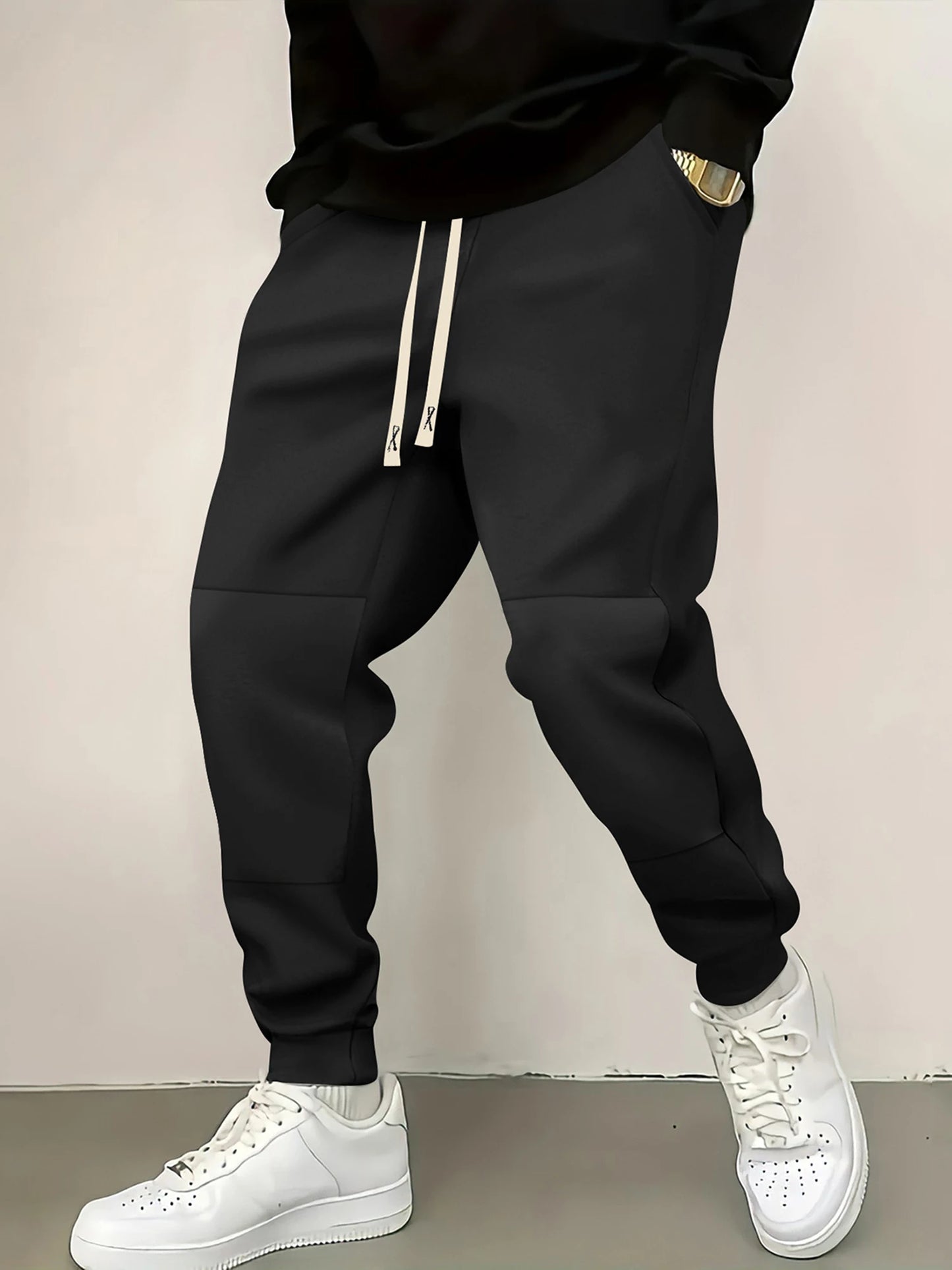 Men s  Fit Drawstring Jogger Pants with Side Pockets and Contrast Color Detailing for Comfort and Style