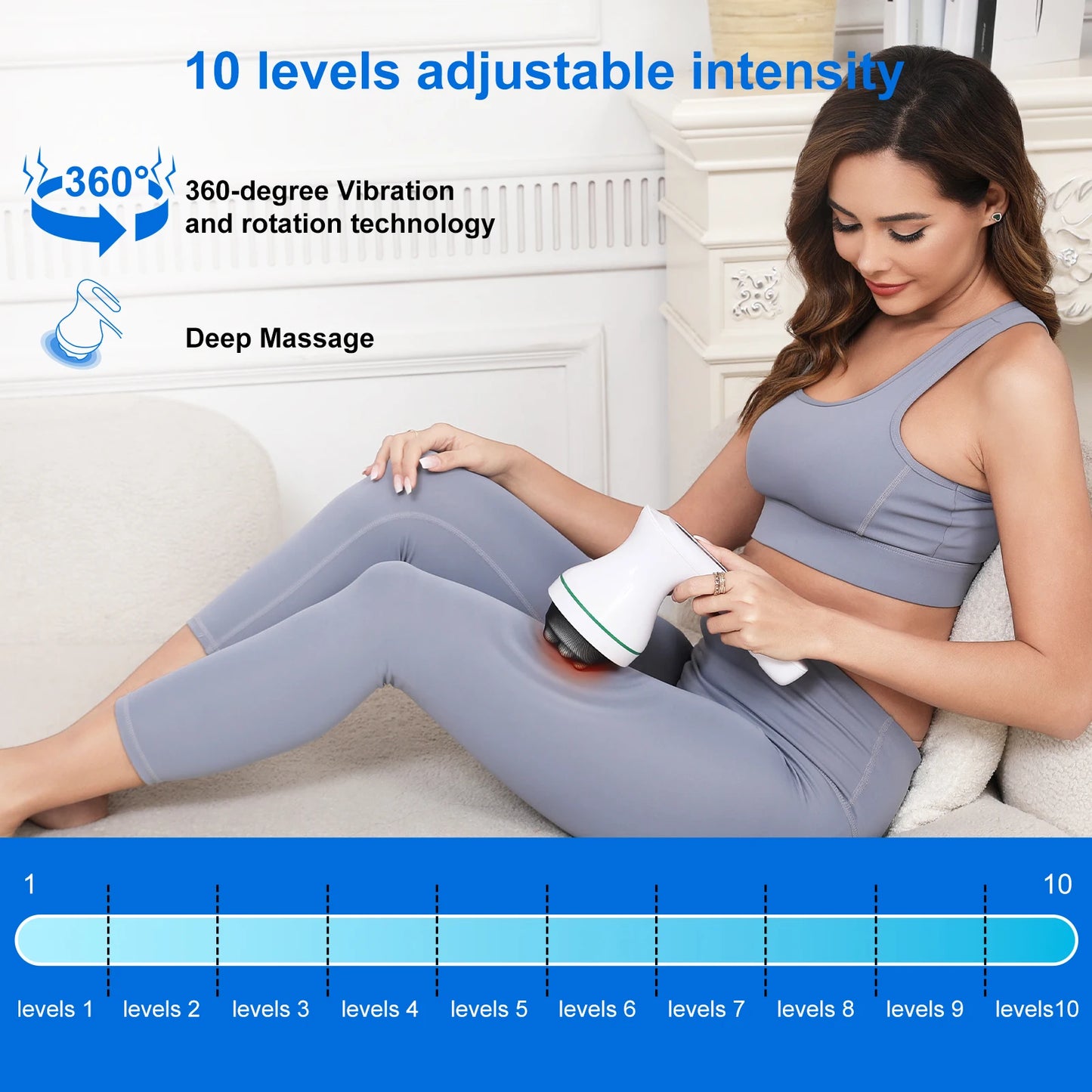 Handheld Cellulite Massager Rechargeable Cordless Portable