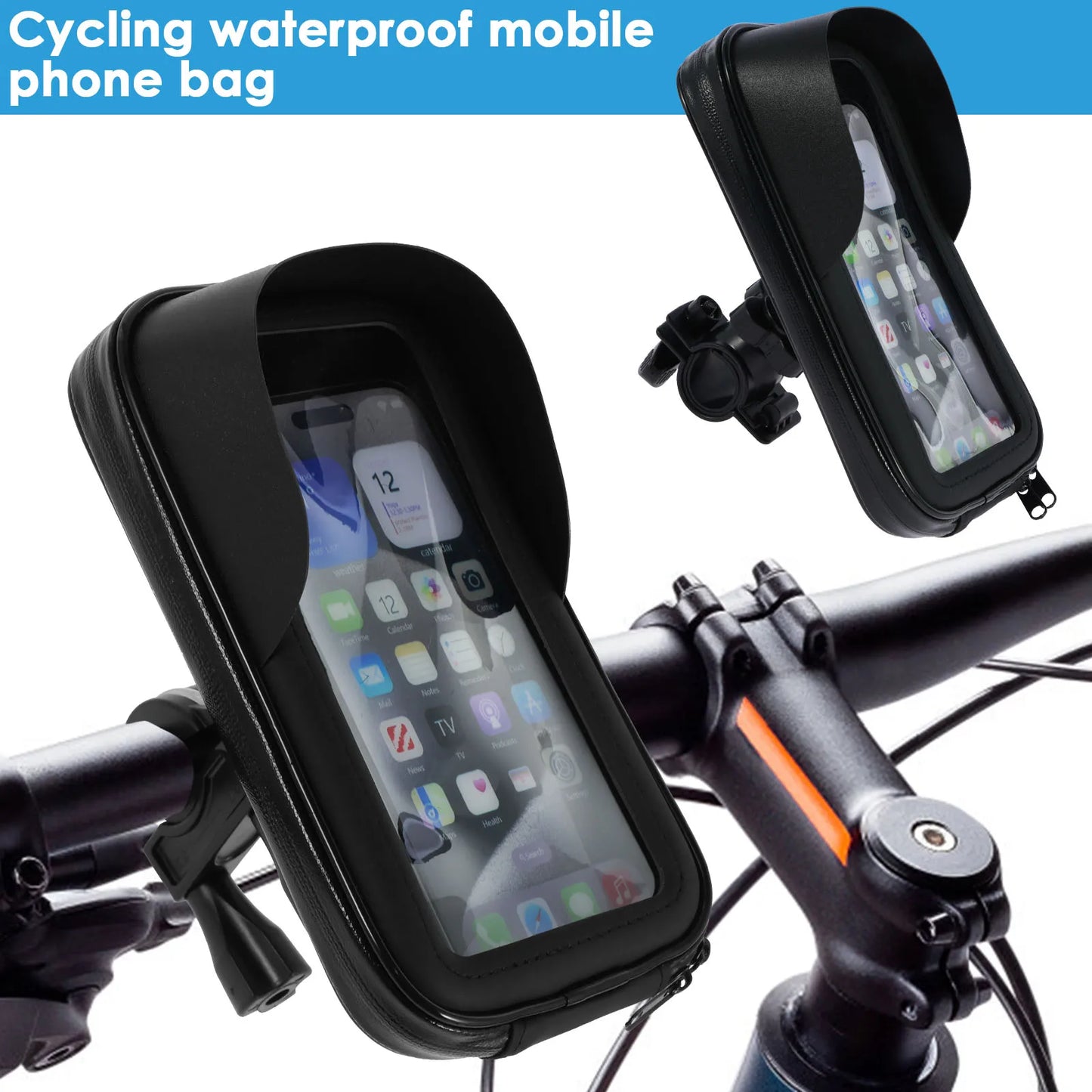 Charger 360 Degree Rotatable Bike Phone Holder Handlebar Bag