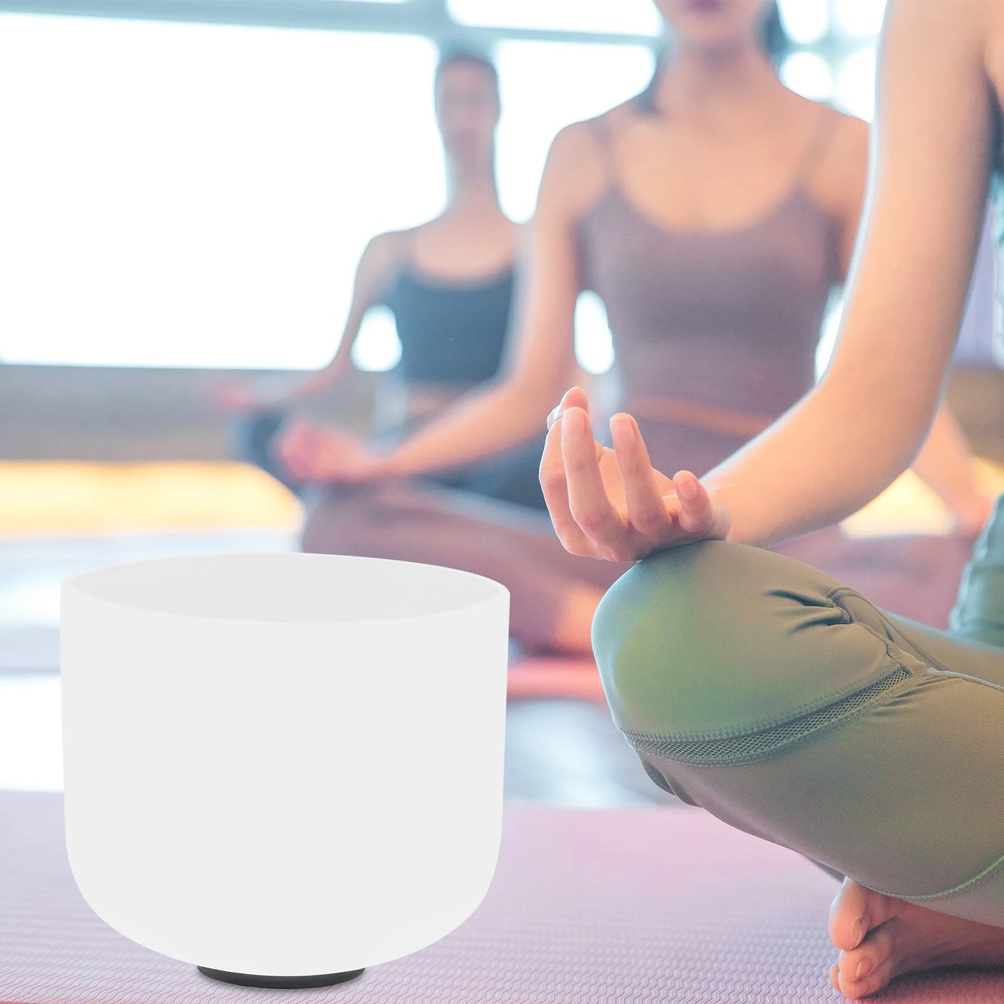 White Crystal Singing Bowl Solar Plexus Chakra 8 Helps Meditate BRAND NEW