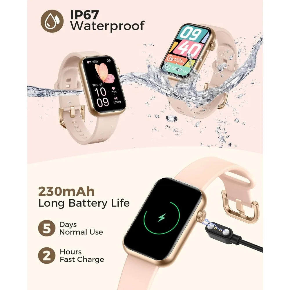 Smart Watch Fitness Tracker (Answer/Make Calls), 24/7 Heart Rate Spo2 Blood Pressure Monitor Sleep Tracker