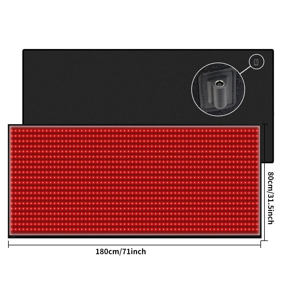 Full Body Red Light Mat 71x31 Inch Infrared Therapy Pad