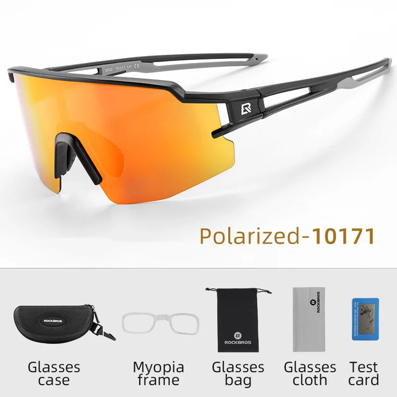 ROCKBROS Bike Glasses UV400 Cycling Eyewear Fishing Hiking Outdoor Sunglasses Polarized Cycling Glasses MTB Road Bicycle Goggles