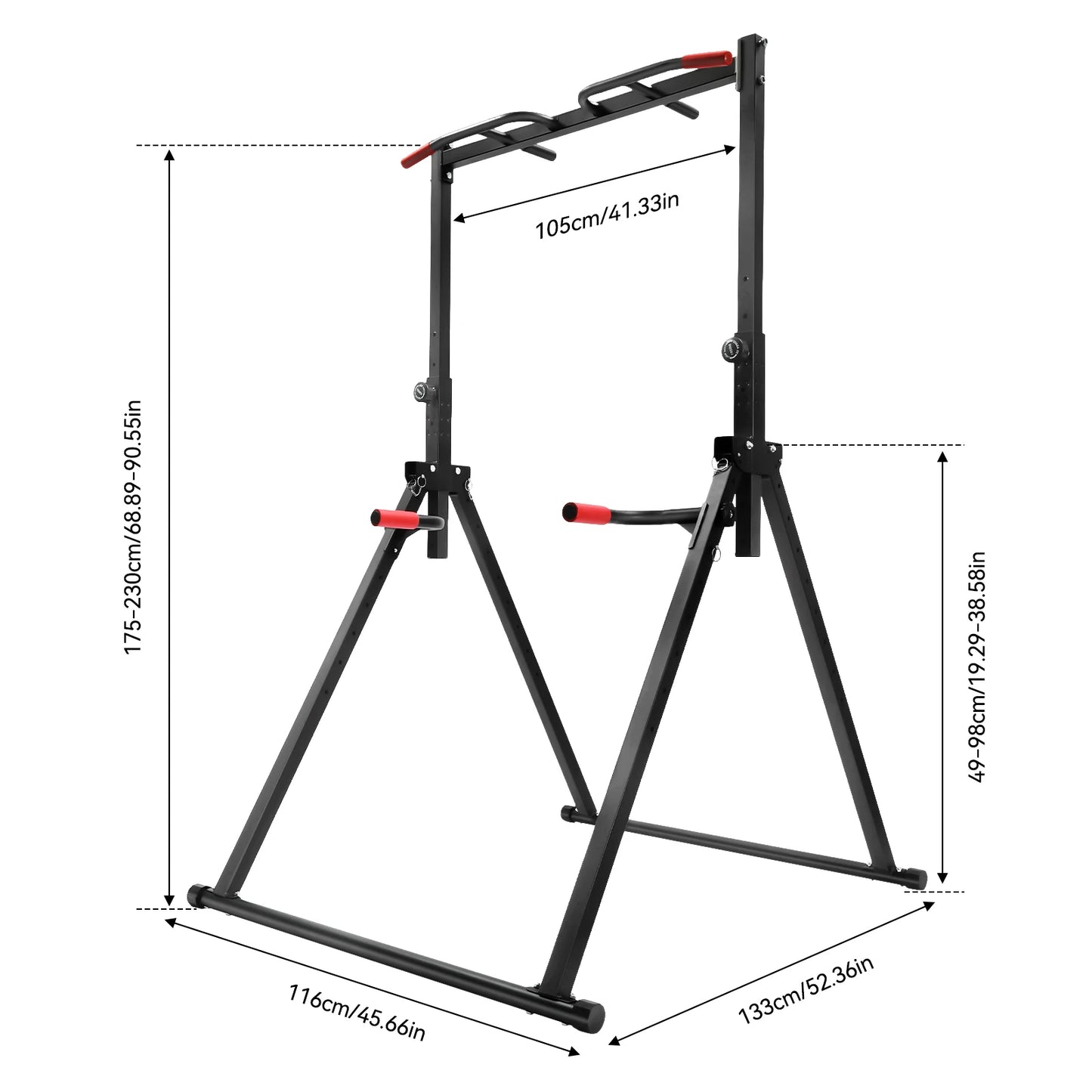 Adjustable Height Pull Up Bar Triangular Station For Home Gym 200 Kg