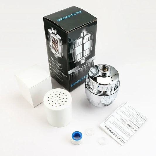 20 Stage Shower Filter With 2 Cartridges For Hard Water