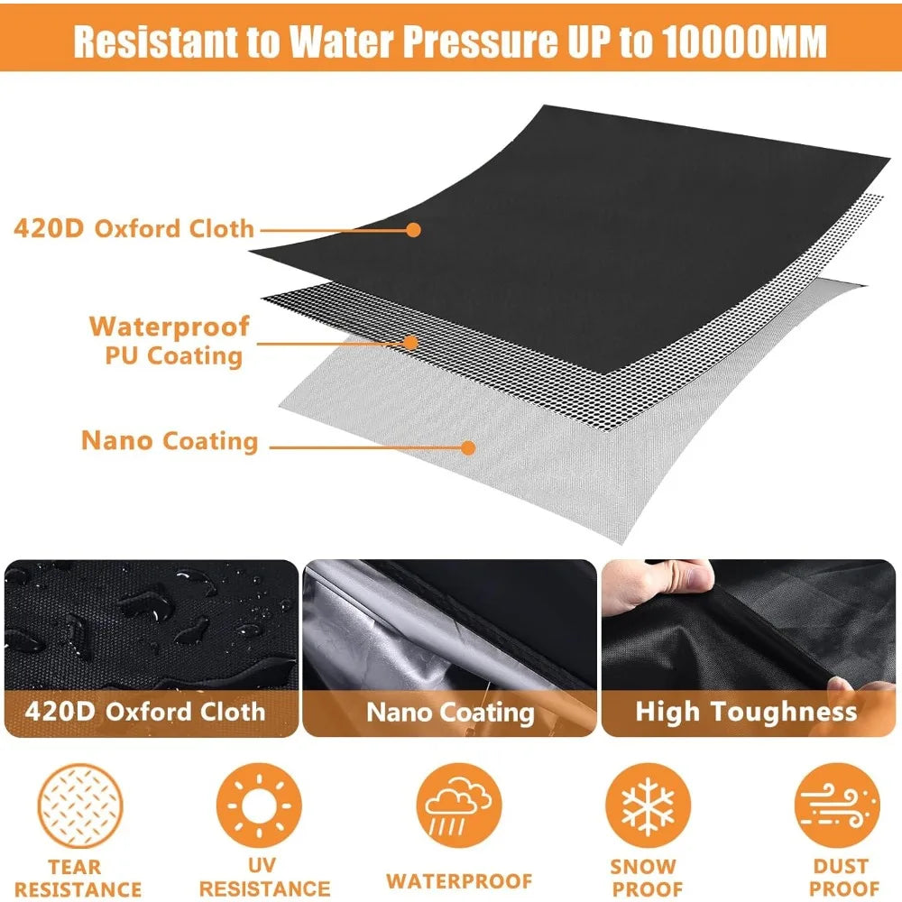 Closure Bike Cover Waterproof With Lock Holes Heavy Duty