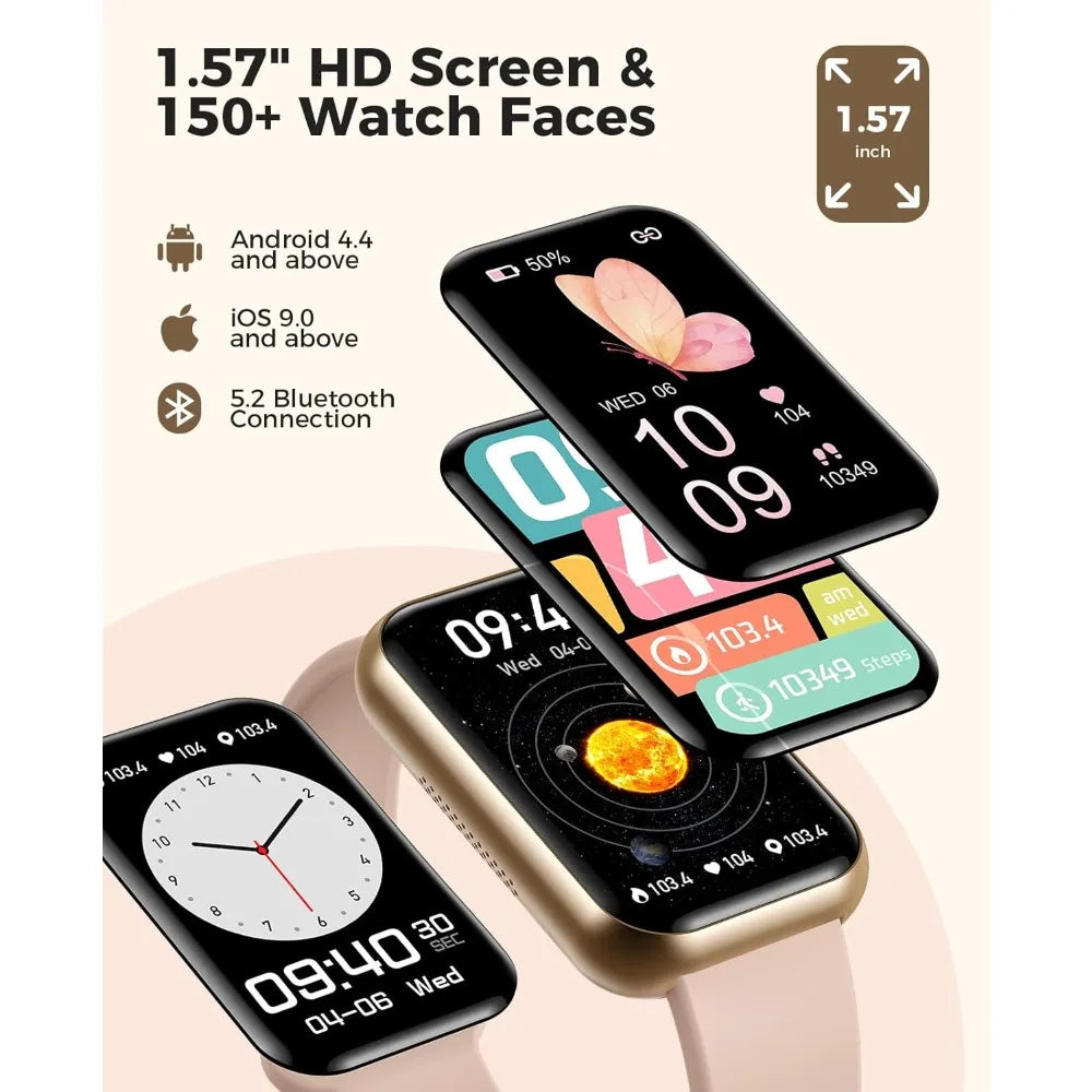 Smart Watch Fitness Tracker (Answer/Make Calls), 24/7 Heart Rate Spo2 Blood Pressure Monitor Sleep Tracker