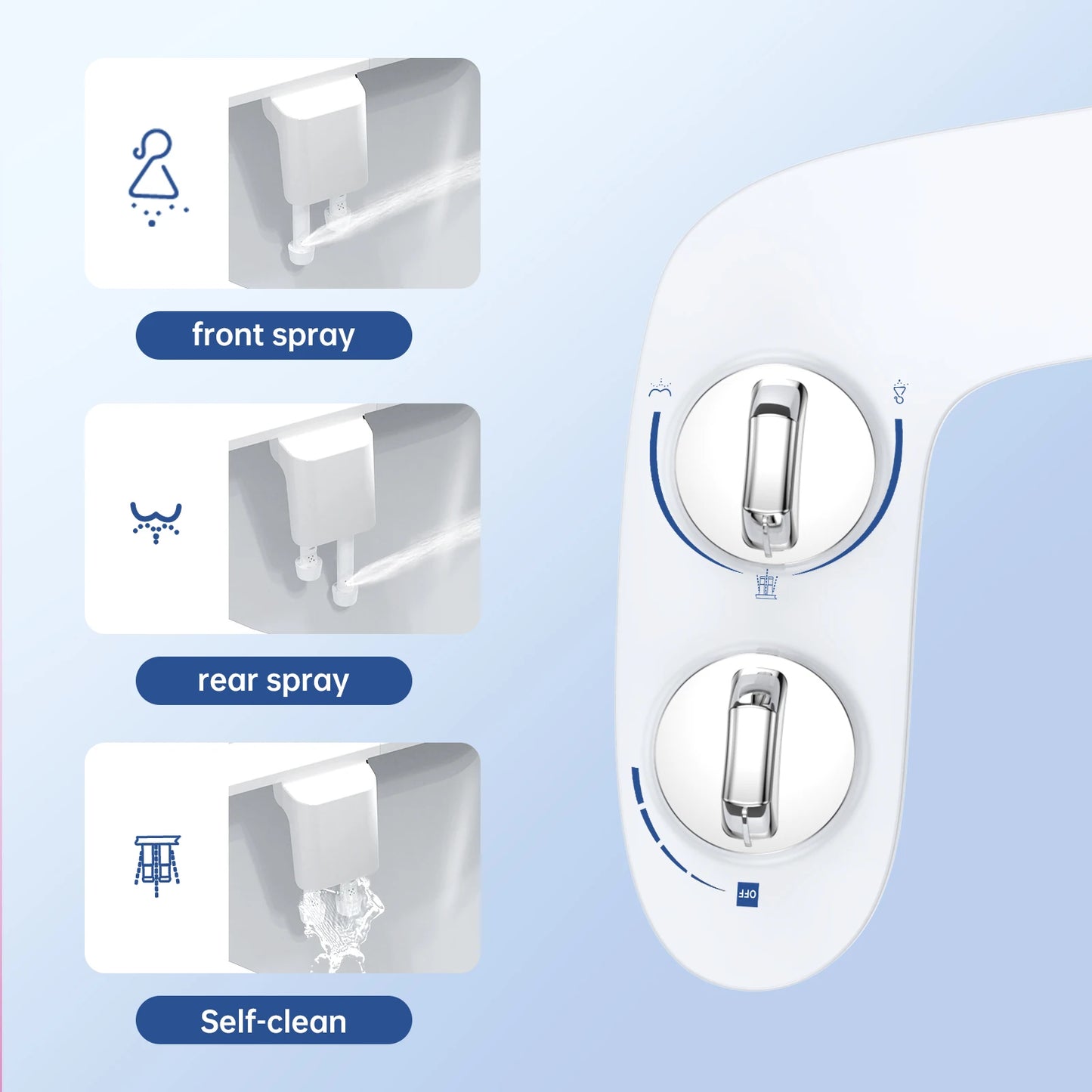 HiMISSH Bidet Attachment for Toilet Fresh Water Non Electric