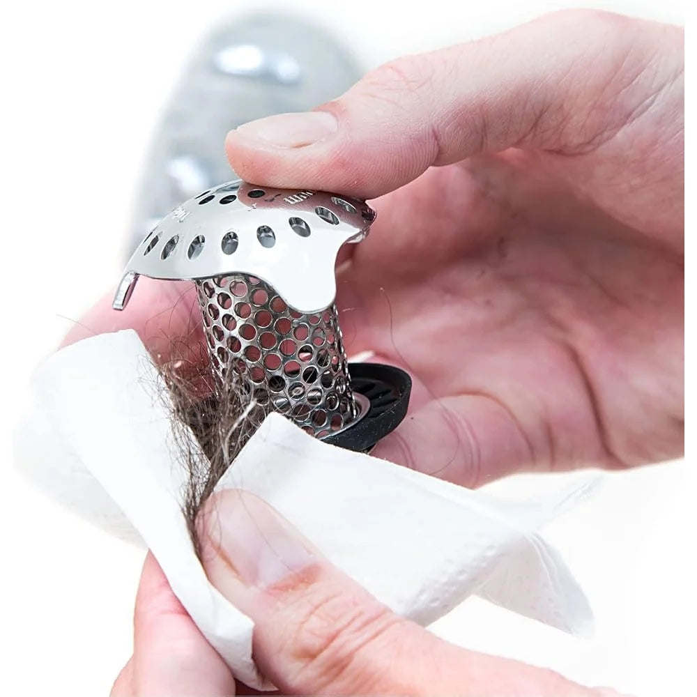 XMSJ Ultra Stainless Bath Tub Drain Protector Hair Catcher