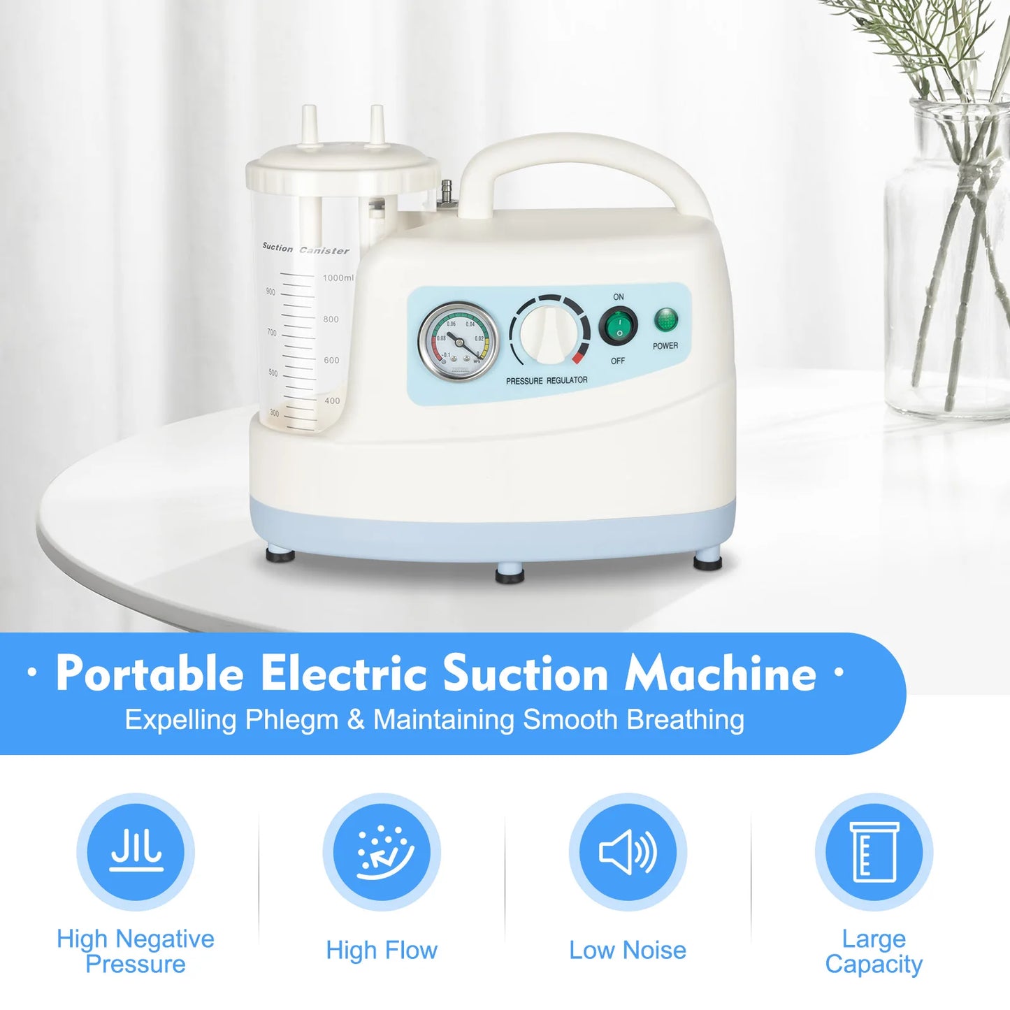 Portable Electric Suction Machine - High-Efficiency, Safe, and Convenient for Clear Breathing & Respiratory Health