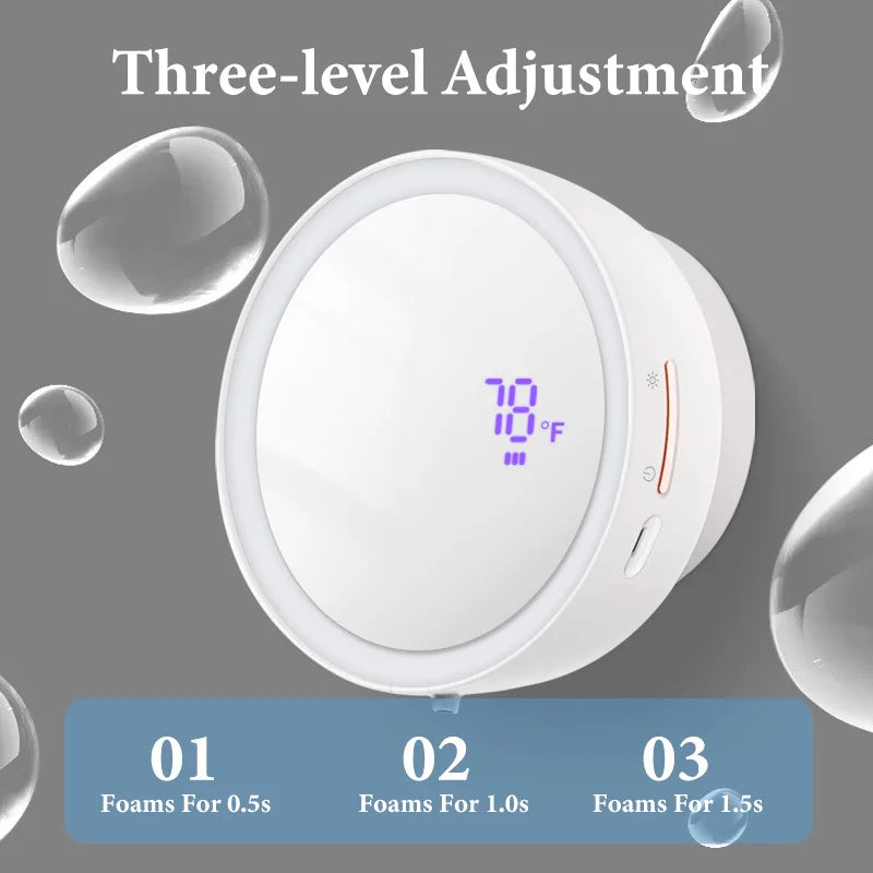 Hign-concerned Automatic Touchless Foaming Soap Dispenser 280ml USB Rechargeable 3 Level Adjustable Foam