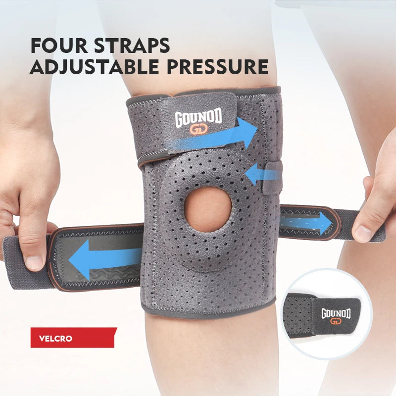 GOUNOD 1PC Compression Knee Brace With Straps Breathable Support
