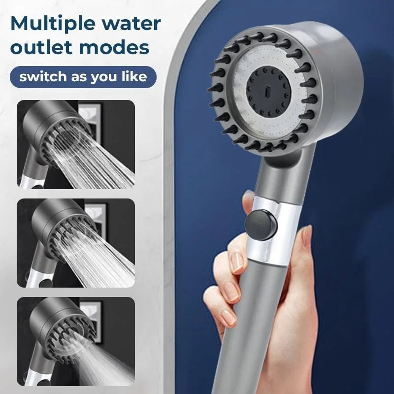 High Pressure Filtered Shower Head Handheld Three Spray Modes