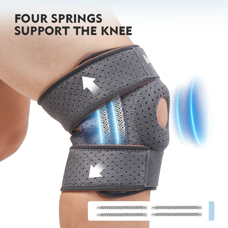 GOUNOD 1PC Compression Knee Brace With Straps Breathable Support