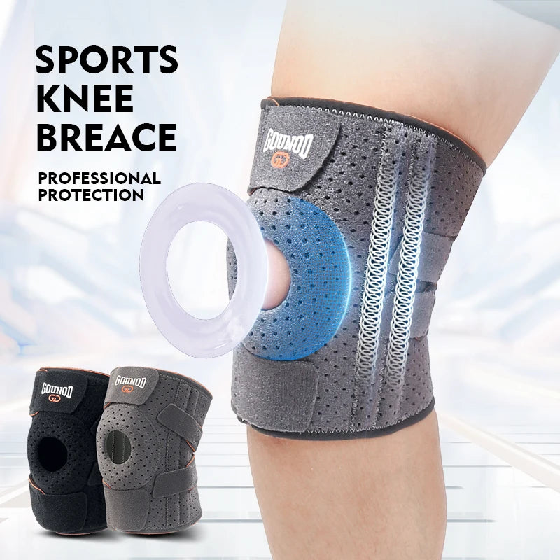 GOUNOD 1PC Compression Knee Brace With Straps Breathable Support