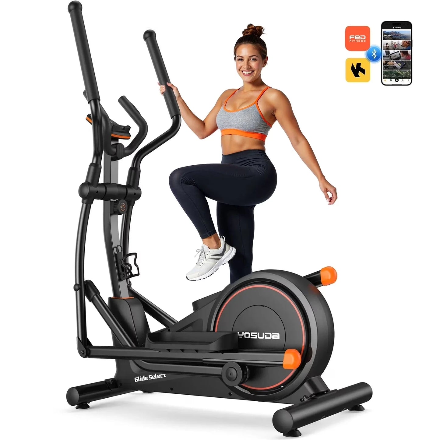YOSUDA Magnetic Elliptical Trainer Pro EM1 Long-Stride
