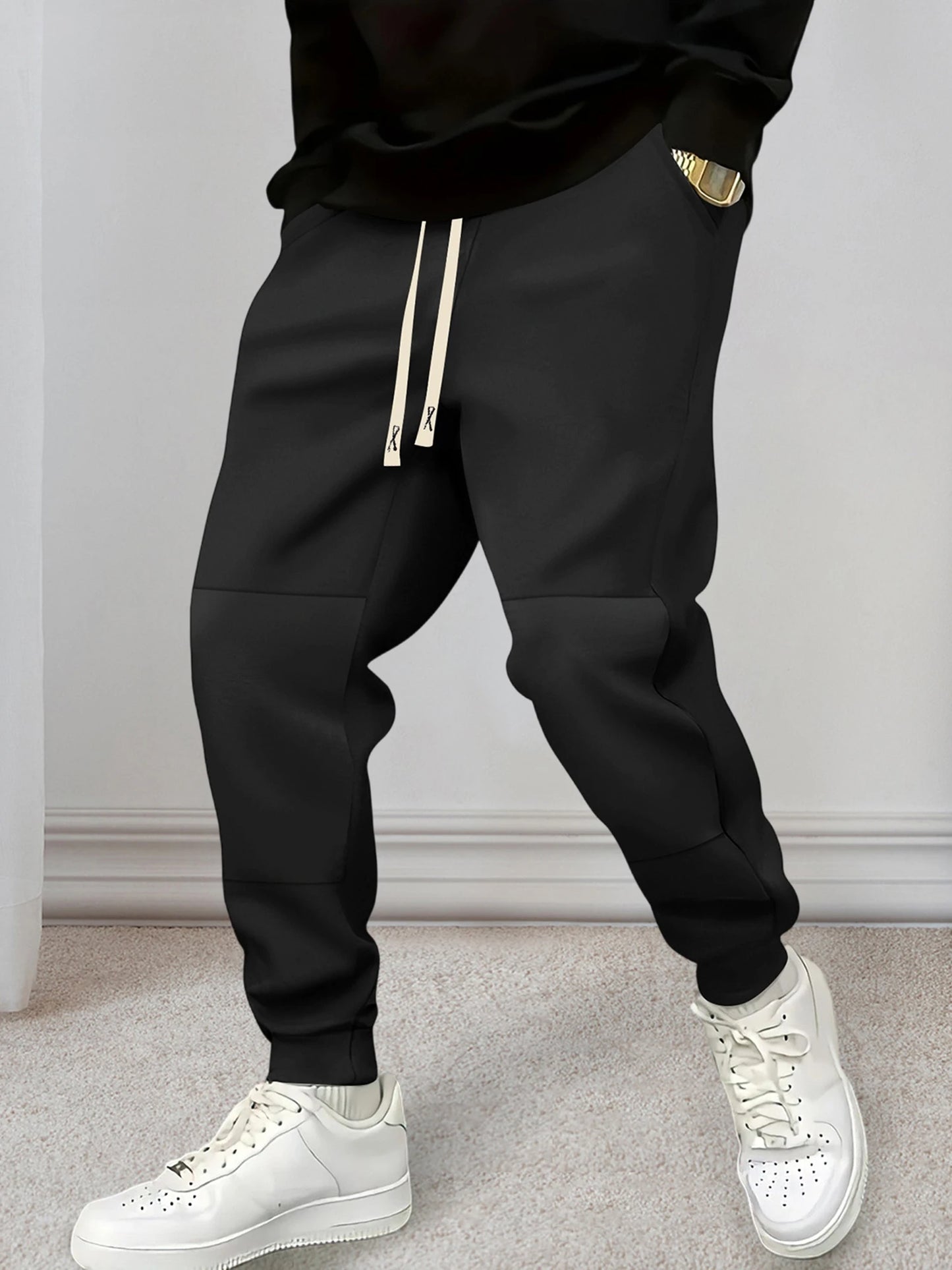 Men s  Fit Drawstring Jogger Pants with Side Pockets and Contrast Color Detailing for Comfort and Style