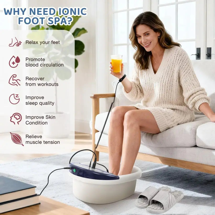 Ion Detox Foot Bath Machine With LCD Timer Slippers