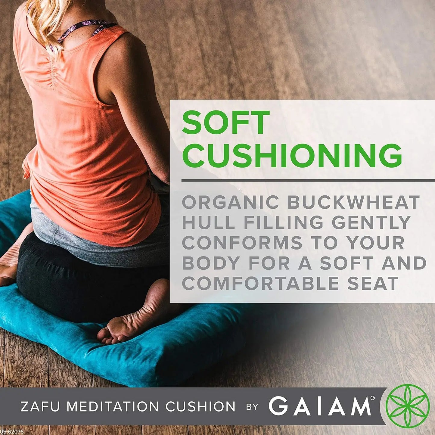Ergonomic Buckwheat Meditation Cushion for Yoga and Relaxation, Adjustable Support