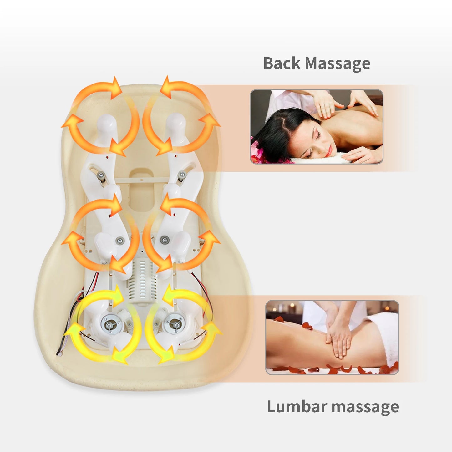 Car Massage Cushion With Shiatsu 3D Kneading 12 Nodes