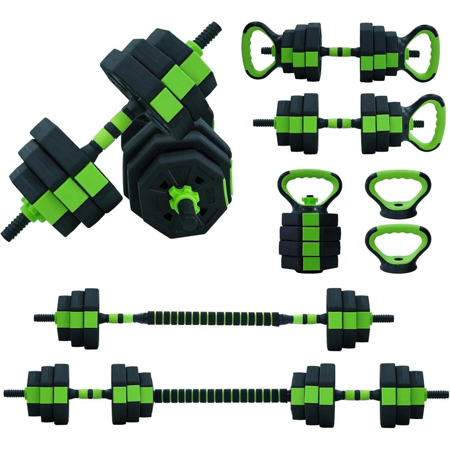 HiMISS 4 In 1 Adjustable Kettlebell Dumbbell Barbell Set