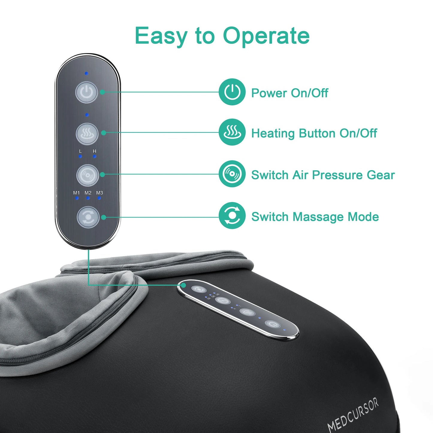 Medcursor Shiatsu Foot Massager With Heat Therapy MDFM400