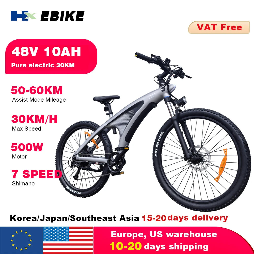 HX Q5 2000W Electric Mountain Ebike With 48V 20Ah Battery