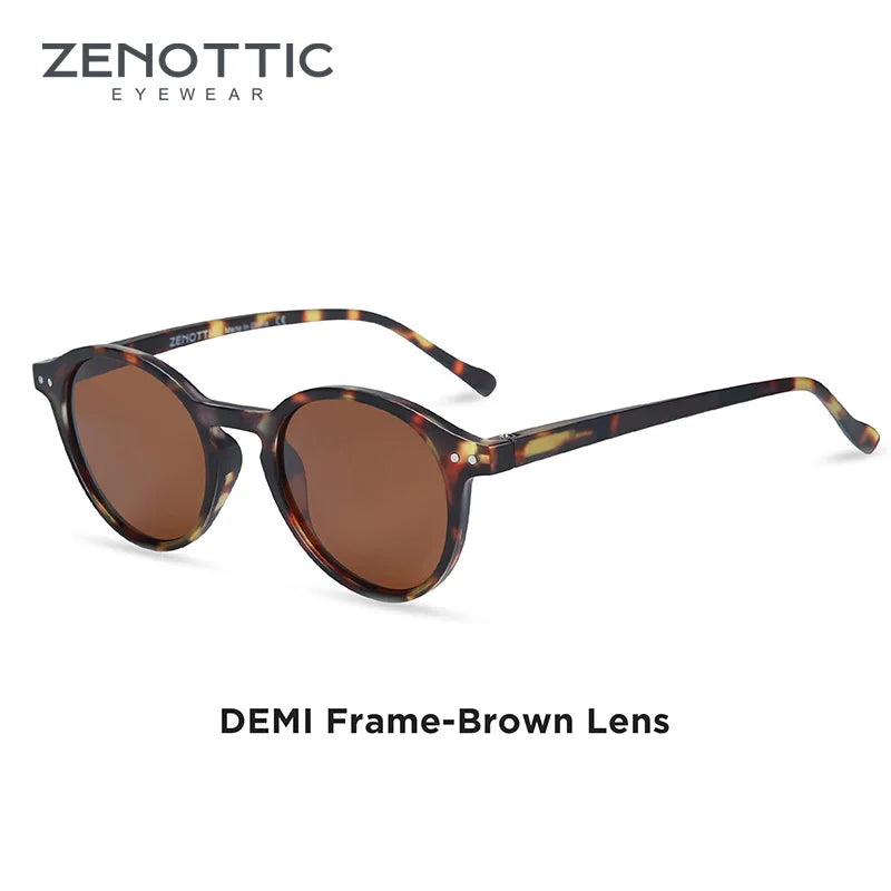 Zenottic Retro Polarized Sunglasses Vintage Round Frame UV400