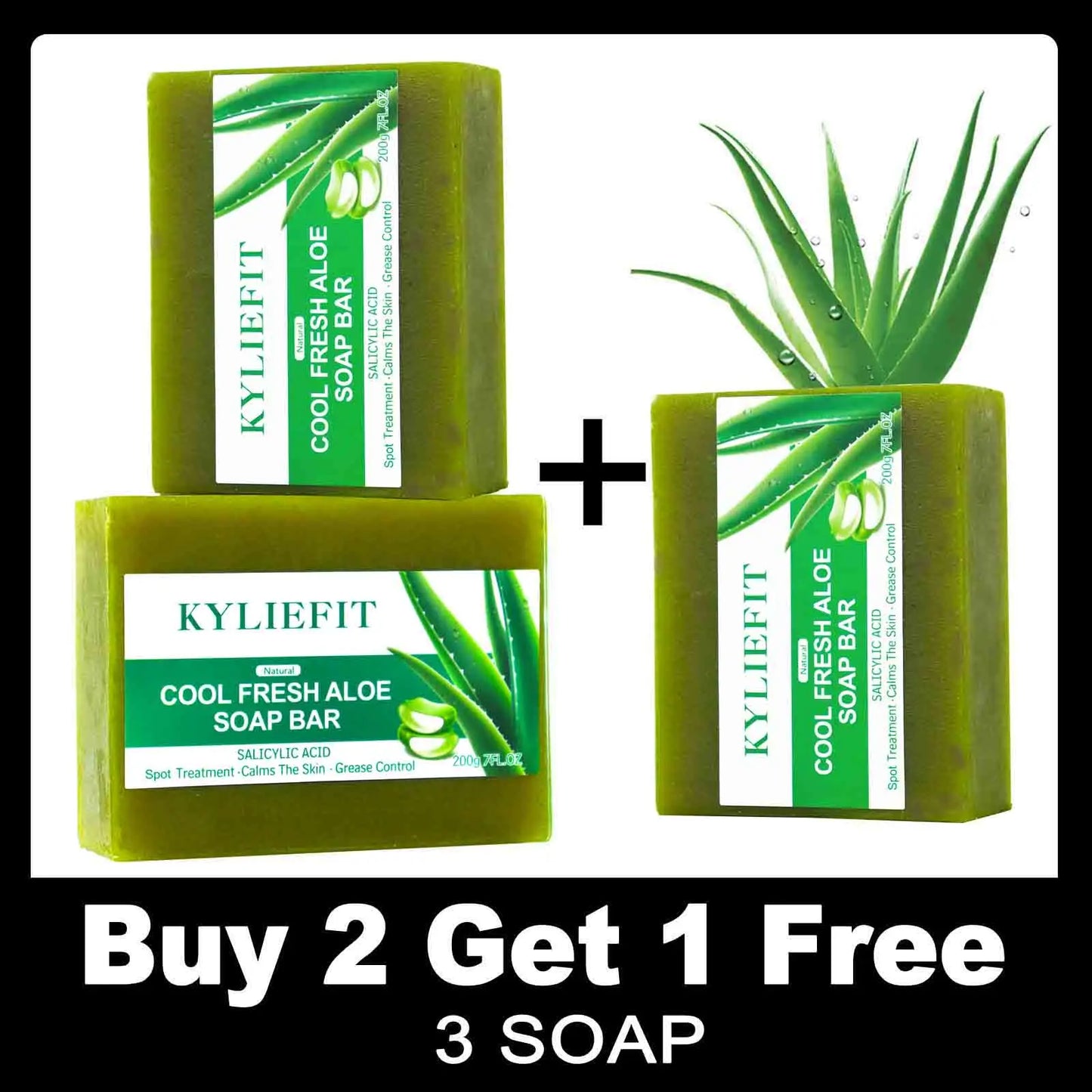 AILKE Aloe Vera Whitening Soap Acne Removal Radiant Skin