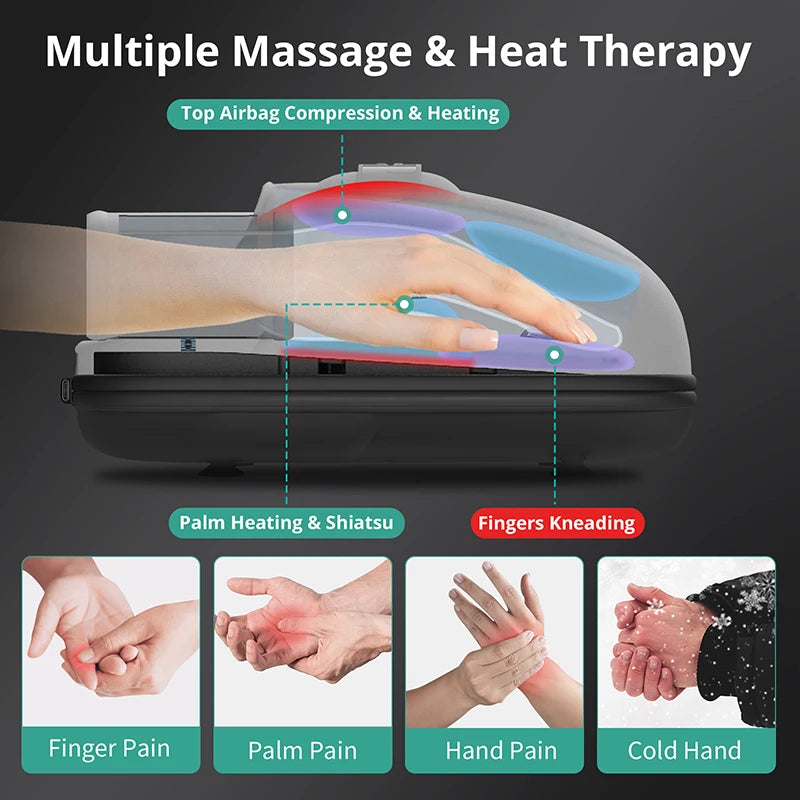 Medcursor Wireless Hand Massager With Air Compression And Heat