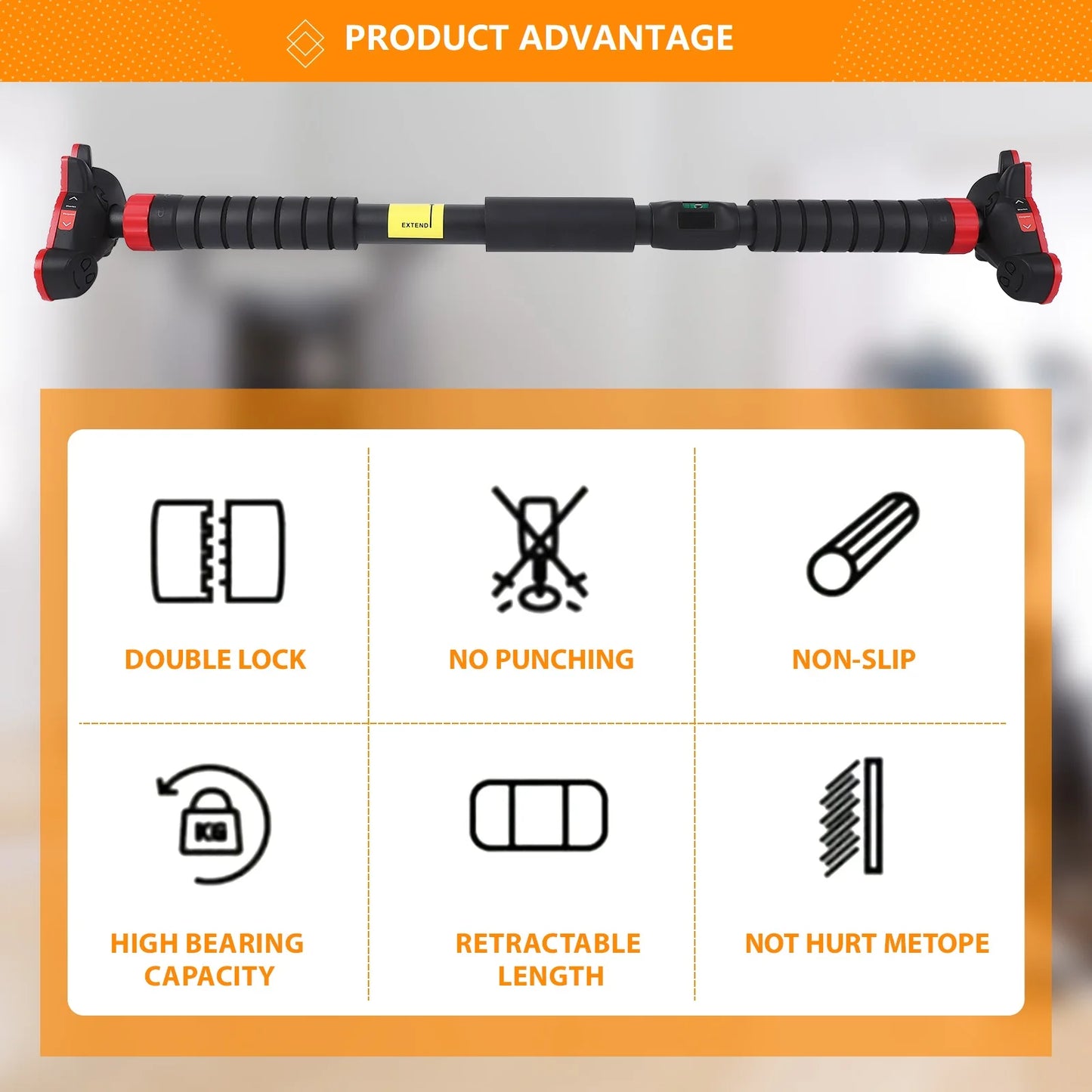 TWISTER.CK Doorway Pull Up Bar No Screws Wall Mount