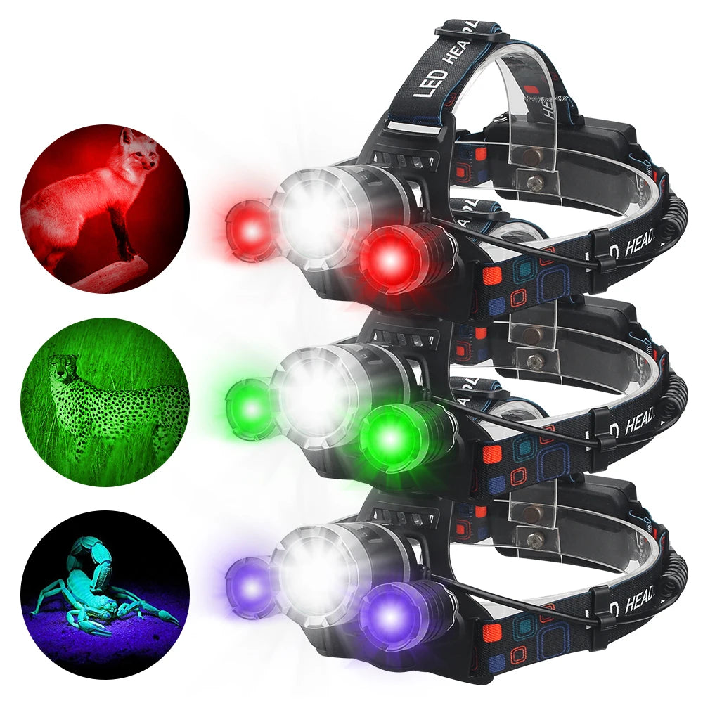 VASTFIRE LED Headlamp USB Rechargeable 90 Degree Adjustable