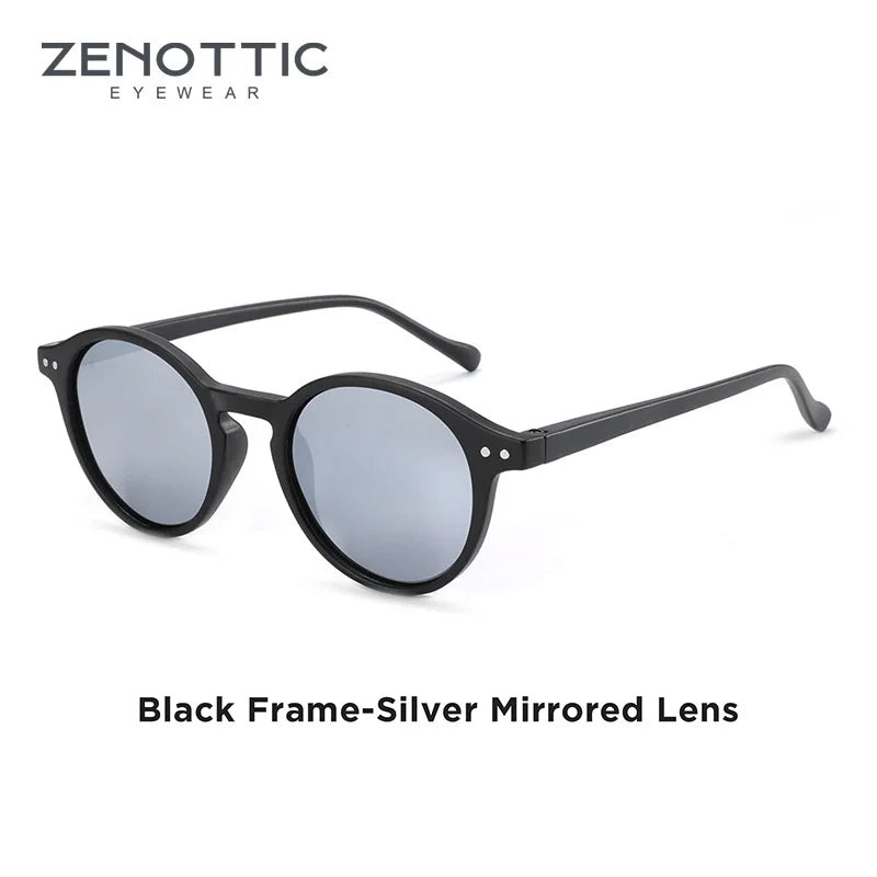 Zenottic Retro Polarized Sunglasses Vintage Round Frame UV400